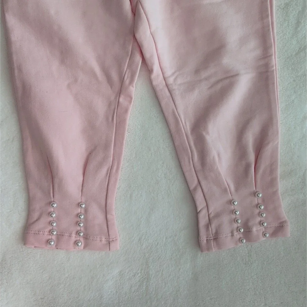 Pink Sequin Unicorn Sweatsuit Set - Pearl Embellished Balletcore Coquette Jogger